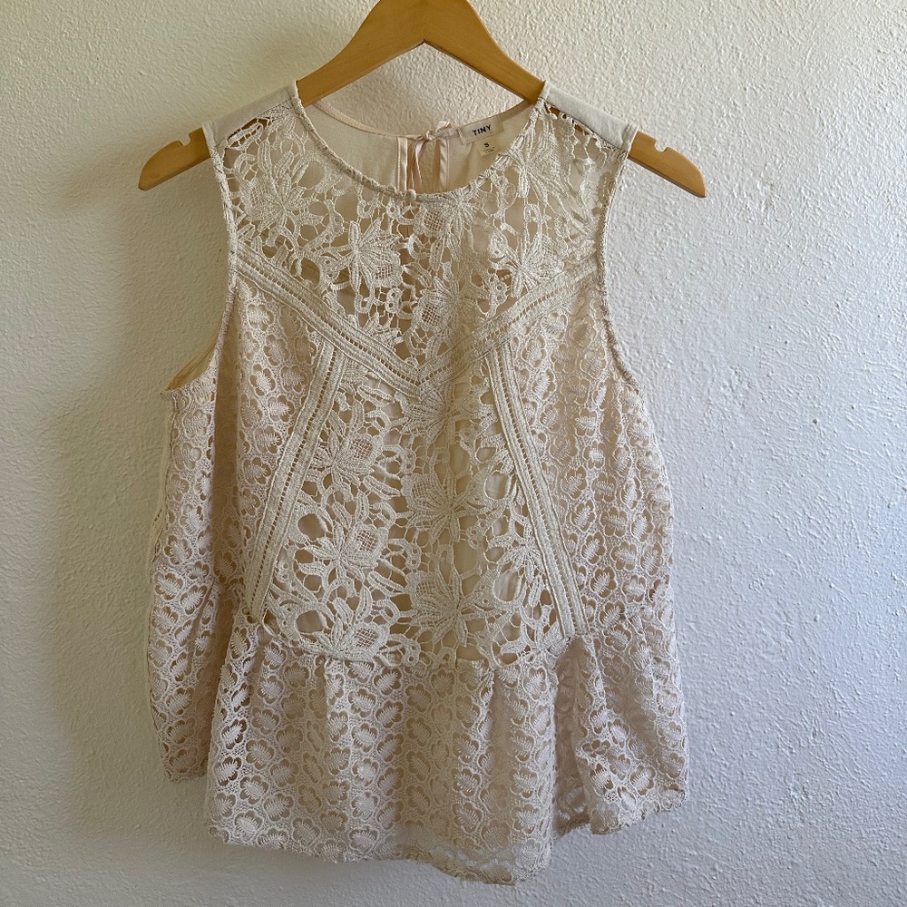 Lace Peplum Blouse